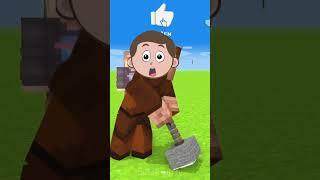 Thorun çekicini kaldırma yarışması #shorts #keşfet #minecraft