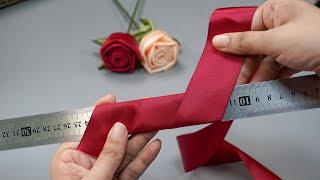 How to make rose with ribbon | DIY Tutorial by HandiWorks