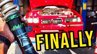 Finally Installing GOOD Coilovers On My Drift E36! || Roxanne The Sedan