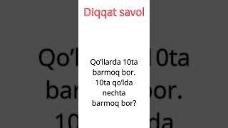 Diqqat savol  #mantiqiysavollar #qiziqarlifaktlar #mantiqiy #faktlar #savollar