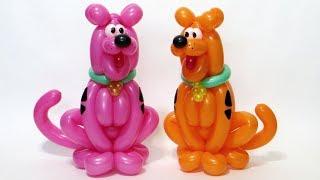 Scooby-Doo the dog from balloons - twisting tutorial (Subtitles)