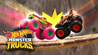  ÜBERQUERUNG der GEFÄHRLICHEN BRÜCKE  | Monster Trucks | @HotWheelsDeutschland