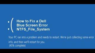 How To Fix A Dell Blue Screen Error NTFS_File_System