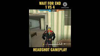 CS RANKED 1 VS 4 HEADSHOT GAMEPLAY#SHORTS#FREEFIRE#BISHAL GAMING