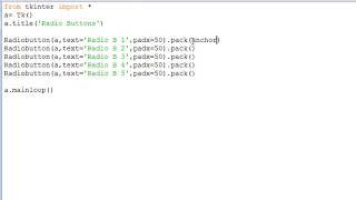 Creating a Basic Radio Button in Python