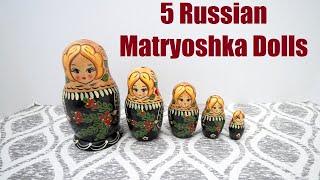 My Nesting Doll Collection #0259 – 5 Russian Matryoshka Dolls