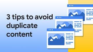 How to avoid duplicate content