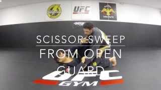 Scissor Sweep from Open Guard