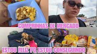 VLOG, ESTOU FELIZ PORQUE ESTOU CONSEGUINDO, COMPRINHAS DE MERCADO, ROTINA E MAIS…