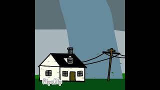 Tornado destroys a house #flipaclip