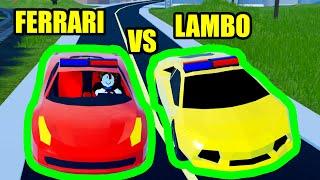 Can the NEW FERRARI BEAT the LAMBO??? | Roblox Jailbreak