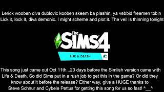 Halloweenie VI: Possess Me by Ashnikko Simlish Lyrics & English Lyrics (The Sims 4 Life & Death OST)