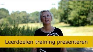 Leerdoelen training presenteren of spreken in het openbaar!