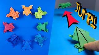 Jumping paper frog | Frog | Paper frog | How to make paper frog that jumps | #frog #origami #paper