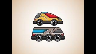 free 2d game asset car and bus sprites