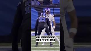 Amik Robertson stood up to the challenge against Justin Jefferson