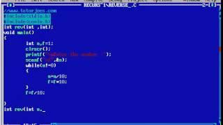 Reverse Number Using Recursive Number in C Program Tamil