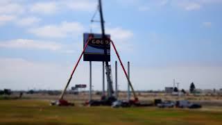 Goodyear Blimp Carson Base Sign Removal