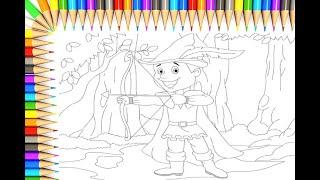 How to Draw | Robin Hood | For kids & Как рисовать | Робин Гуд | Для детей