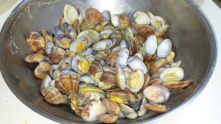 how to make clams in a pan from cleaning to cooking