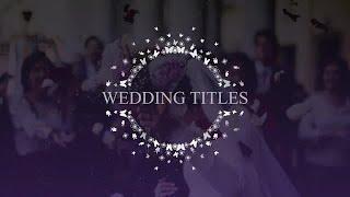 Wedding Titles Premiere Pro Templates