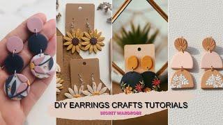 24 Diy Earrings Crafts Tutorials | Hacks | Handmade Unique Clay Earrings | Polymer Clay Earrings