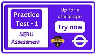 SERU practice - Test 1 SERU TFL- Mock Test #Seruassessmenttfl, #tfl, #phv, #seru