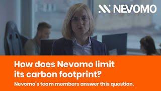 How does Nevomo limit its carbon footprint?