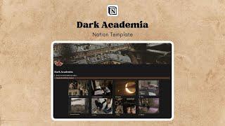 Dark Academia - Notion template for students