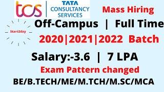 TCS  Ninja + Digital Off Campus Drive 2022 2020 BATCH  ITP Hiring Exam Pattern Changed