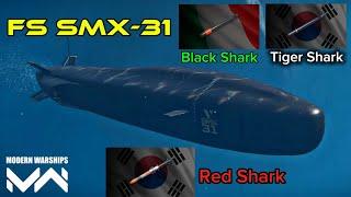 Modern Warships | COMBO TÊN LỬA RED SHARK & NGƯ LÔI TIGER SHARK + BLACK SHARK TRÊN TÀU NGẦM SMX-31