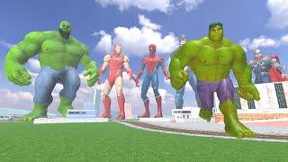 Franklin Becomes Avengers Superheroes to Fight Giant Hulk - INDIAN BIKES DRIVING 3D