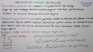 ANALİTİK KİMYA-Gravimetrik Analiz Yöntemleri-Gravimetrik Verilerden Sonuçların Hesaplanması 1