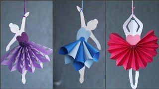 4 Simple and Attractive Paper Doll Wall Hanging Decoration - DIY Easy wall decoration ideas