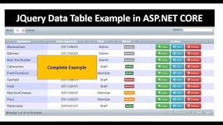 JQuery DataTable in ASP.NET CORE | Complete Example