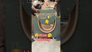 Curve It Like a Pro! Round Ply Banding Technique Revealed #woodworking #furniture #trending #shorts