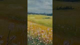 How to Paint Capturing the Beautiful of a Springtime Field#oilpainting #art #tutorial #process