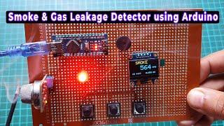 Smoke & Gas Leakage Detector using Arduino - MQ2 sensor & OLED Display