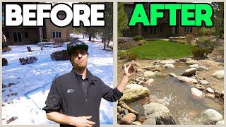 An EPIC Pondless Water Feature: Handpicked Boulders with a Perfect Deck View!