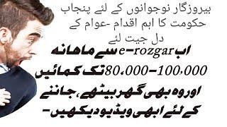 Youth can earn Rs 80,000 - 100,000 through e-Rozgar training program 2019