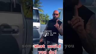 Entitled neighbor tries telling this homeowner that they don’t approve of him washing his truck… 