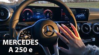 ASMR CAR TAPPING  Mercedes A250e + LENS TAPPING  (fast tapping & scratching)