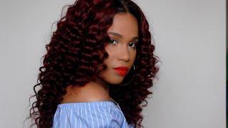 How To Color Your Hair Red without Damage - Hair De La Creme Nubian Goddess Loose Curl