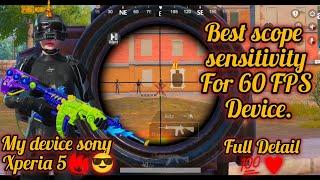 Best gyroscope sensitivity for 60 FPS devices  Sony Xperia 5 /aquos r2#pubg #pleasesubscribe