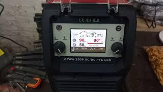 Сохранение настроек Спика GTAW 250P AC/DC  LCD