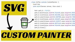 How I converted the SVG file into Widget using CustomPainter class. #flutter