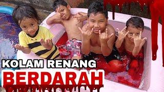 KOLAM RENANG warna airnya MERAH, BAYI ALMA tAKUT mandi | @SiGi Channel