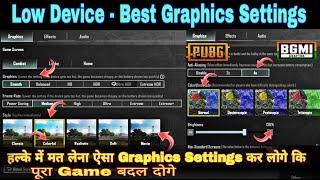 Best Graphics Settings For BGMI & PUBG MOBILE | Low Device Graphics Setting | Smooth & Extreme+ Bgmi