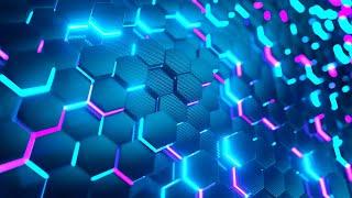 4K ULTRA HIGH DEFINITION LOOP SCREENSAVER | Blue Hexagonal Aesthetic Background | Cool Background