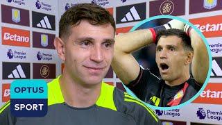 EMI MARTINEZ reacts to THAT Aston Villa goal from Jhon Duran 